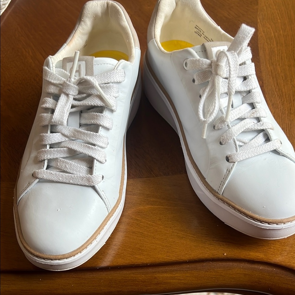 White Leather Women's Sneakers